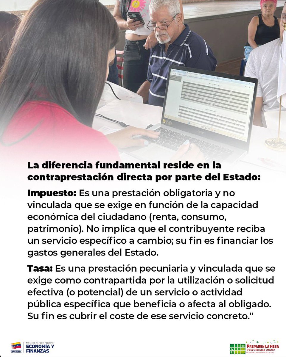 SENIAT_Oficial's tweet image. ¿Conoces la diferencia fundamental entre Impuesto y Tasa? 🇻🇪❤️

 ¡La educación tributaria es clave para entender tus deberes fiscales!

 #SENIAT #ImpuestoYtasa #Tributos #Venezuela
