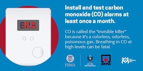 It’s Carbon Monoxide Awareness Month — the perfect time to check your CO alarms.
If you’re heating your home with a fireplace, wood stove, or any fuel-burning appliance, working alarms are a must.
🔗 Learn more: nfpa.org/co
#CarbonMonoxideSafety #COAwareness #GCFD