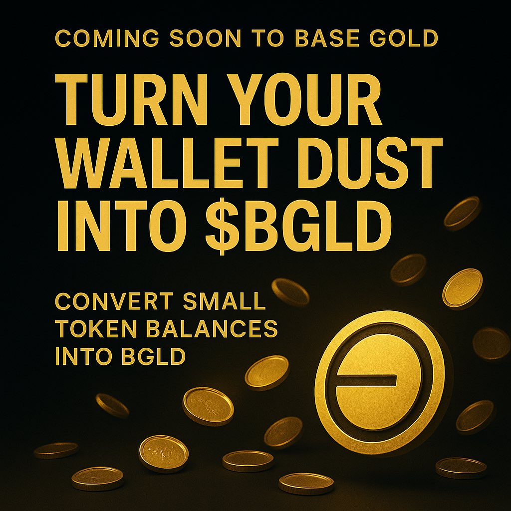 BaseReserveGold's tweet image. 🔥 BASE GOLD | DUST REFINERY 🔥
Melt the Fragments. Forge the Future.

The next evolution of Base Gold $BGLD has begun.
Where others see worthless dust — we see untapped gold.

💰 Collect.
⚙️ Refine.
🏛 Stake.
🌕 Strengthen the Vault.

A new era of onchain alchemy is here.
Every…
