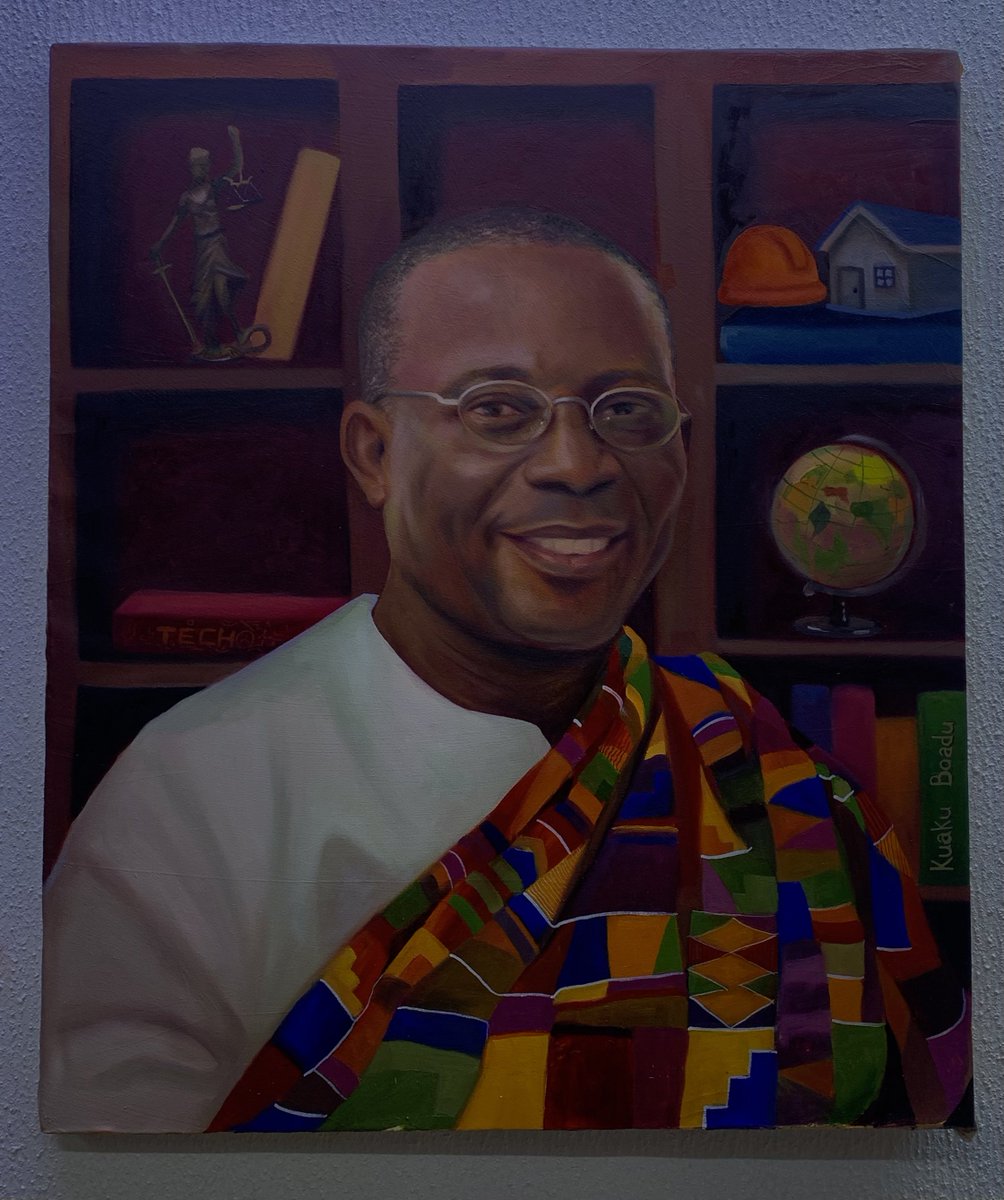 I was commissioned this painting just few days to the presentation day which left me nothing more than two days to finish the painting and just two more days to deliver to Ghana, yeah I delivered 🫡