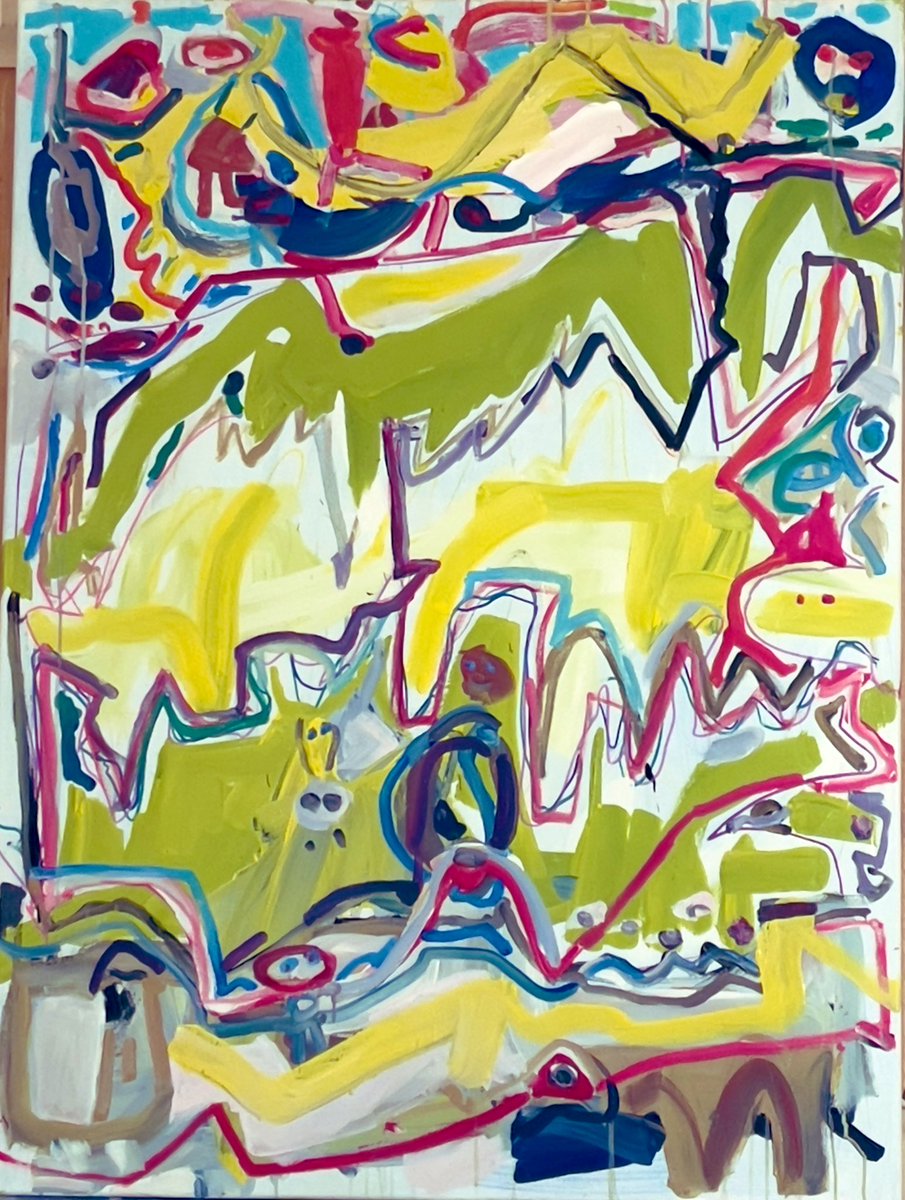 grageArtgallery's tweet image. Title: Frequency 58/ 2025/ acrylic on canvas/ 36x48 inches #ArtOfTheDay #homedesign #artcollector #abstractexpressionism