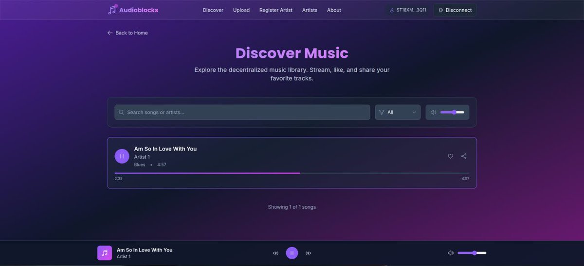 Hey guys my <a href="/Stacks/">stacks.btc</a> project is shaping nicely building a music streaming application, right now I’m enjoying sweet music from <a href="/mchivirrr/">Mchivir</a> more features loading…

#Stacks #StacksBlockchain #StacksAscent #BuildOnBitcoin