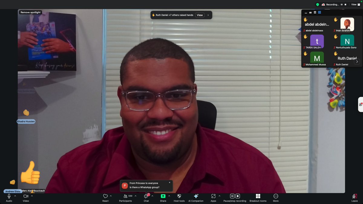 Close to 700 students were connected live across Africa! INCREDIBLE! Thank you <a href="/alxventures/">ALX Ventures</a> ! It was an honor to share my story from #Haiti and <a href="/banjHT/">Banj</a> and to share online positioning tips to this cohort of freelancers leveraging the digital space to create value for themselves