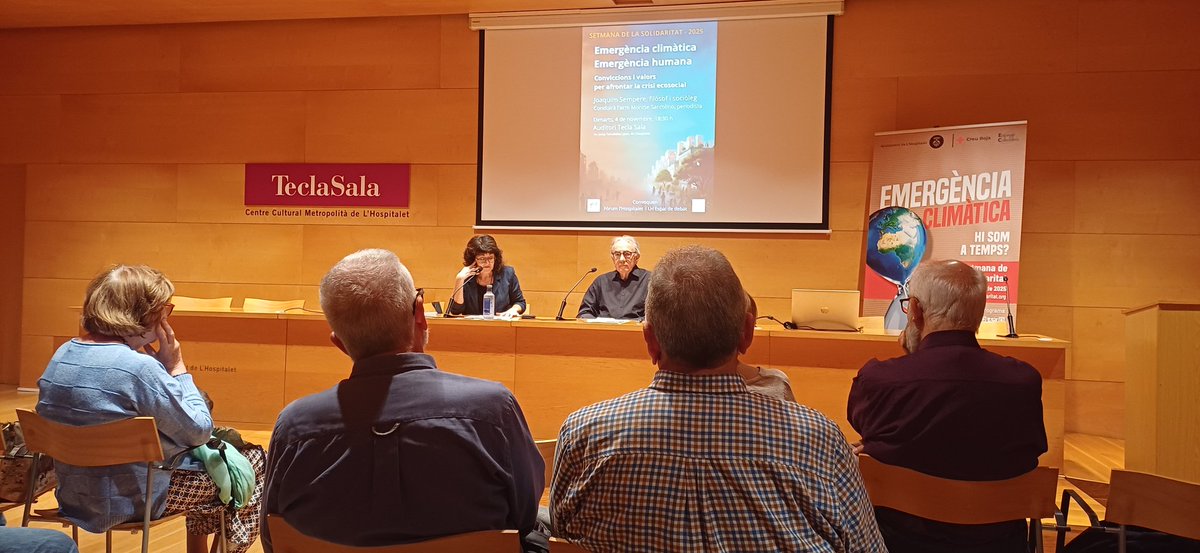 antonigarcia's tweet image. 🌍 Dins el marc de la Setmana de la Solidaritat de #LHospitalet, xerrada “Emergència climàtica, emergència humana”, a càrrec de Joaquim Sempere i amb la presentació de @montsanto.