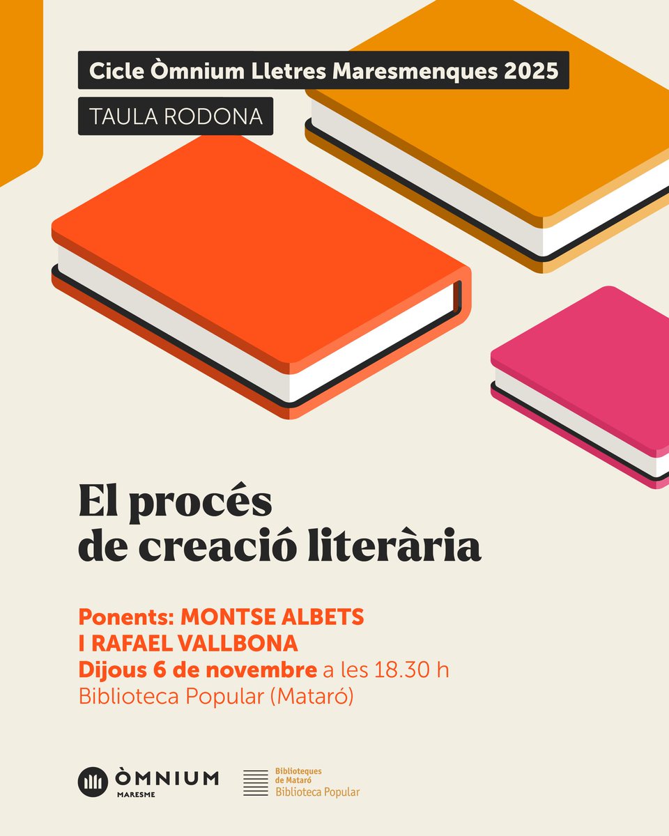 Les idees, les estructures narratives i la llengua són elements diversos i amb propietats i tractaments diferents. Això fa de la creació literària un procés heterogeni. <a href="/MontseAlbetsR/">Montse Albets</a> i Rafael Vallbona en parlen a la Biblioteca Popular de Mataró!