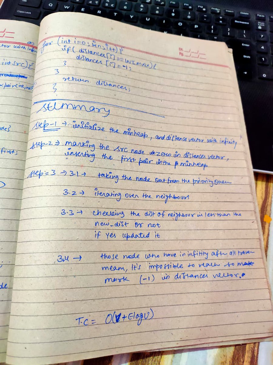 UttamYadav_01's tweet image. Today I learned Dijkstra’s Algorithm — the shortest path approach for weighted graphs, and explored Bellman-Ford to handle negative edges.

Also revised DBMS Sharding &amp;amp; Clustering — mastering data distribution &amp;amp; scalability. 🚀

#DSA #DBMS #Coding