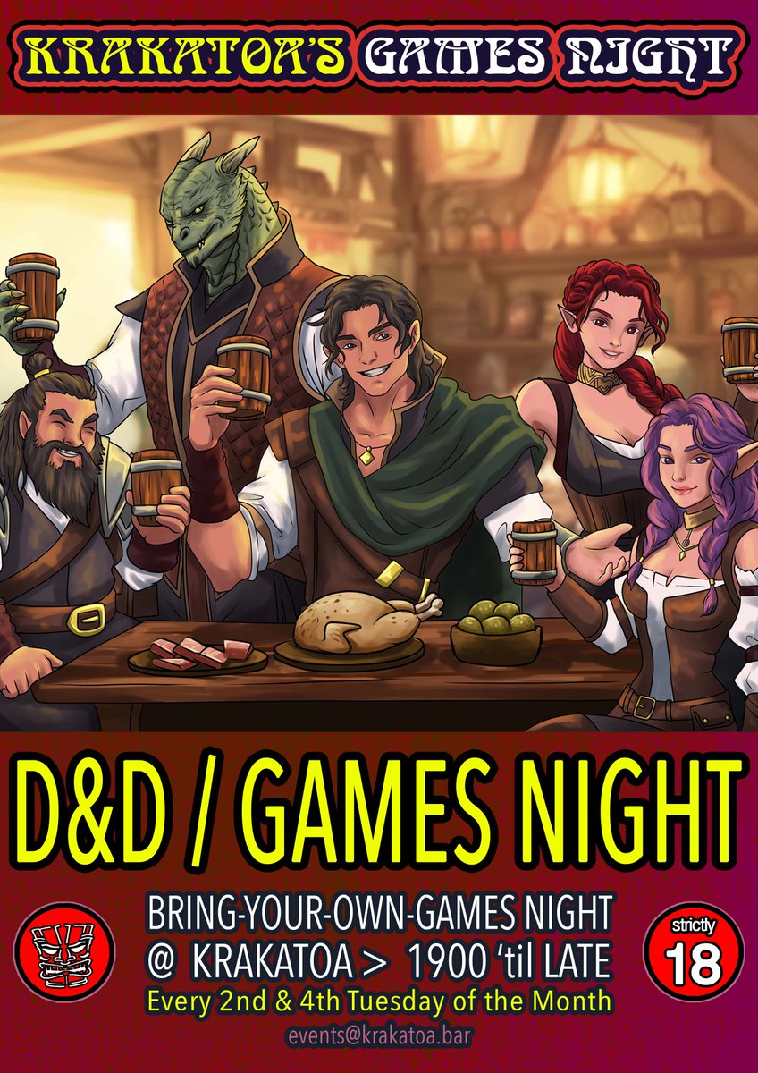 VolcanicTiki's tweet image. #krakatoa #independent #workerowned #bar #rollwithit #dnd #gamesnight
