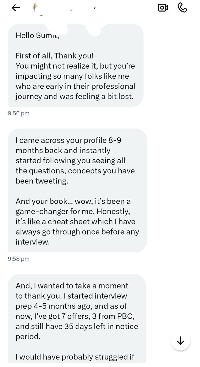 Got  this message a while ago...

Big Congratulations  on 7 offers !!

It's  a big achievement...
I miss a few messages sometimes..will try to reply to all on the weekend.
