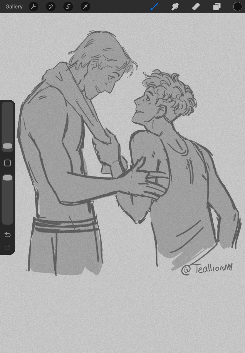 Teallionn's tweet image. More straight until he kissed me✨sketch round up