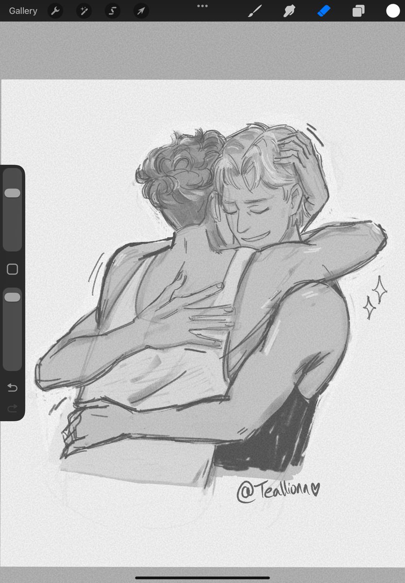 Teallionn's tweet image. More straight until he kissed me✨sketch round up