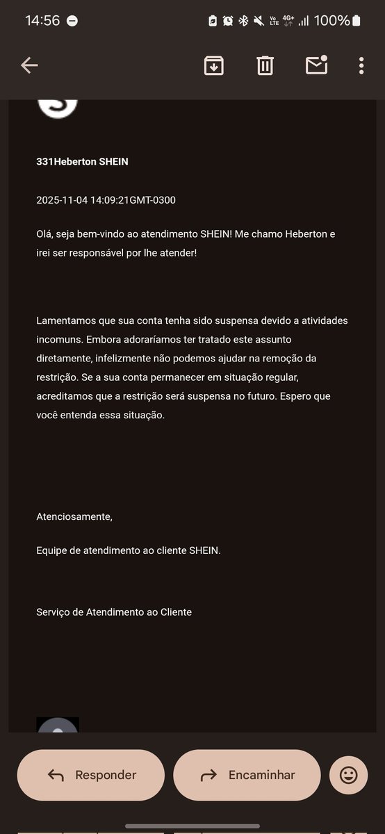 r5ssell's tweet photo. shein safados congelaram minha conta do nada e nao querem resolver vou me matar https://t.co/0seEqfCXUn
