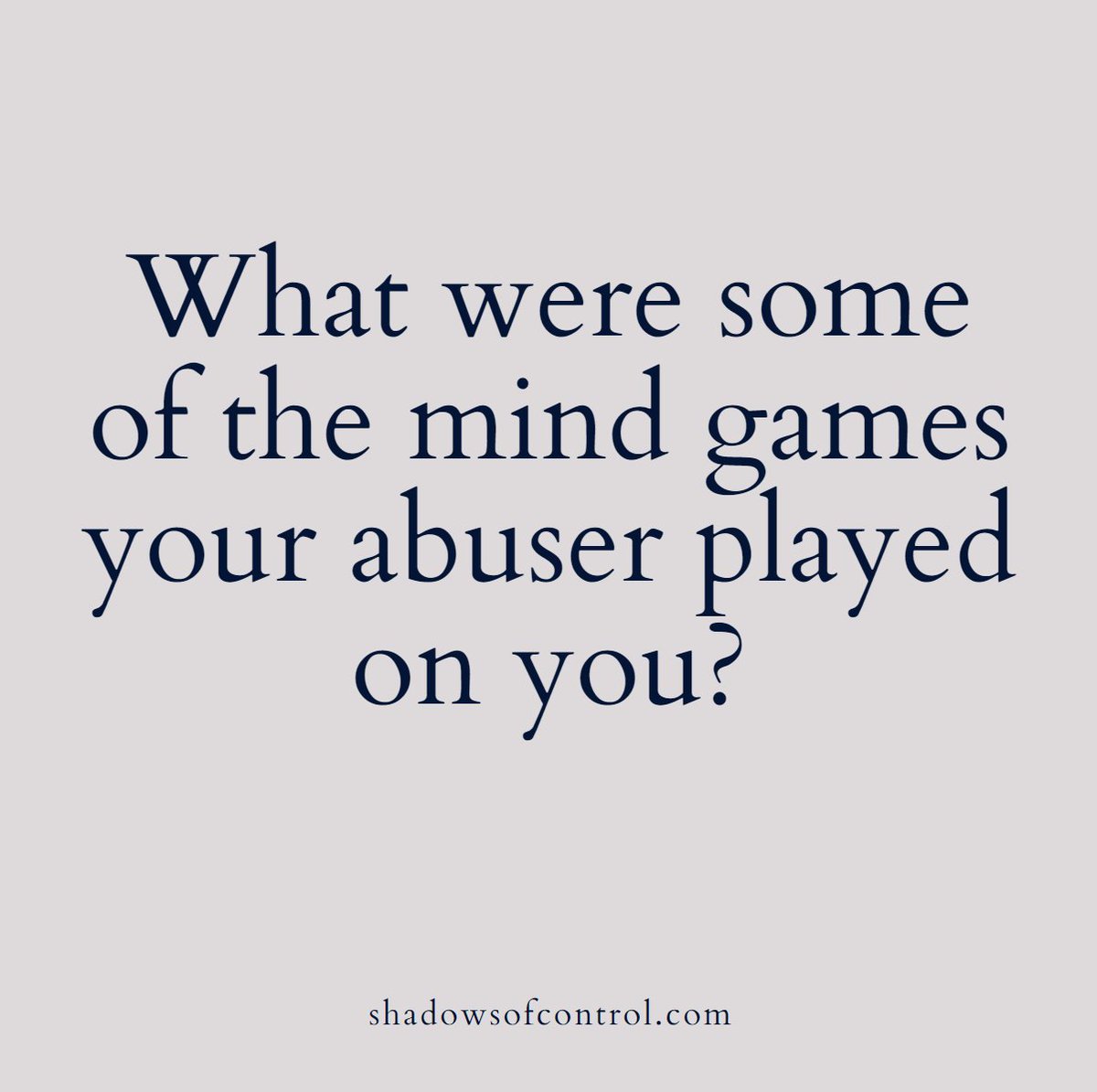 shadows_control's tweet image. Abusers often use mind games to manipulate and confuse, leaving victims questioning their own reality. Let’s bring awareness to these destructive tactics.💔

#ManipulationTactics #CoerciveControl #EmotionalAbuse