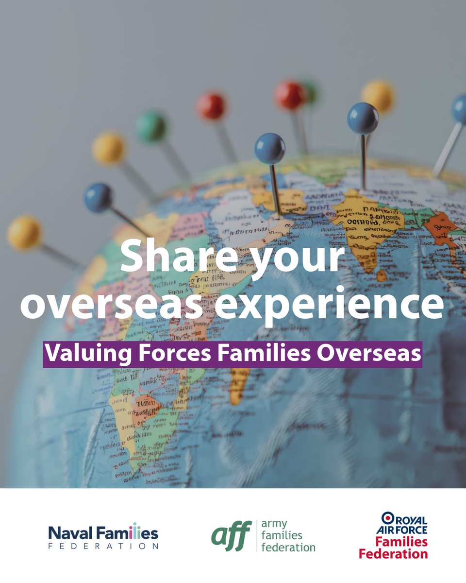 RAF_FF's tweet image. 🌏 Assigned overseas or recently returned? We're building a digital platform to support #ArmedForcesfamilies overseas—and your experiences could help shape it! 

Volunteer to share your story with us 👉 forms.office.com/e/T0MD6xLBTA 

#MilitaryLife #ServiceLife #ArmedForcesCommunity