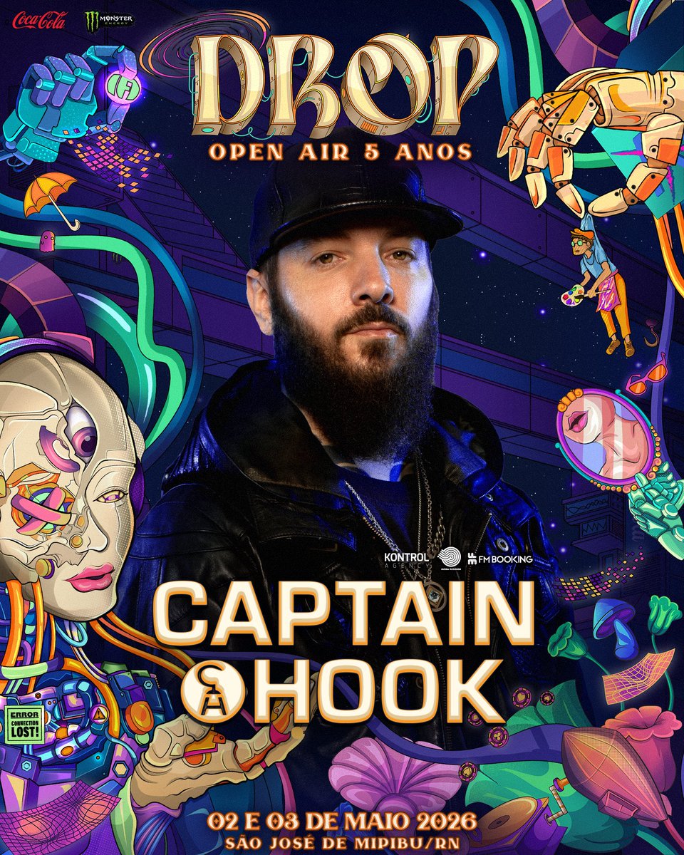 Minha gente, esqueci de postar aqui (errar é humano 🤖) mas, esses queridos são os nossos dois artistas confirmadas na edição de 2026 🔥 Bem-vindos, Neelix e Captain Hook.
