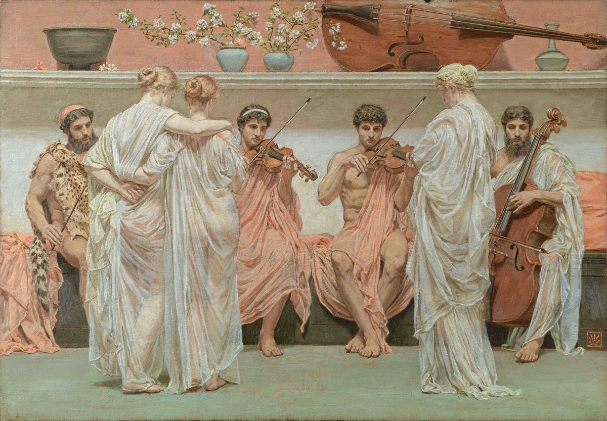 Pr_do9's tweet photo. - Albert Joseph Moore. The Quartet, a Painters Tribute to Music. (1868). https://t.co/nlMU8gvLEl
