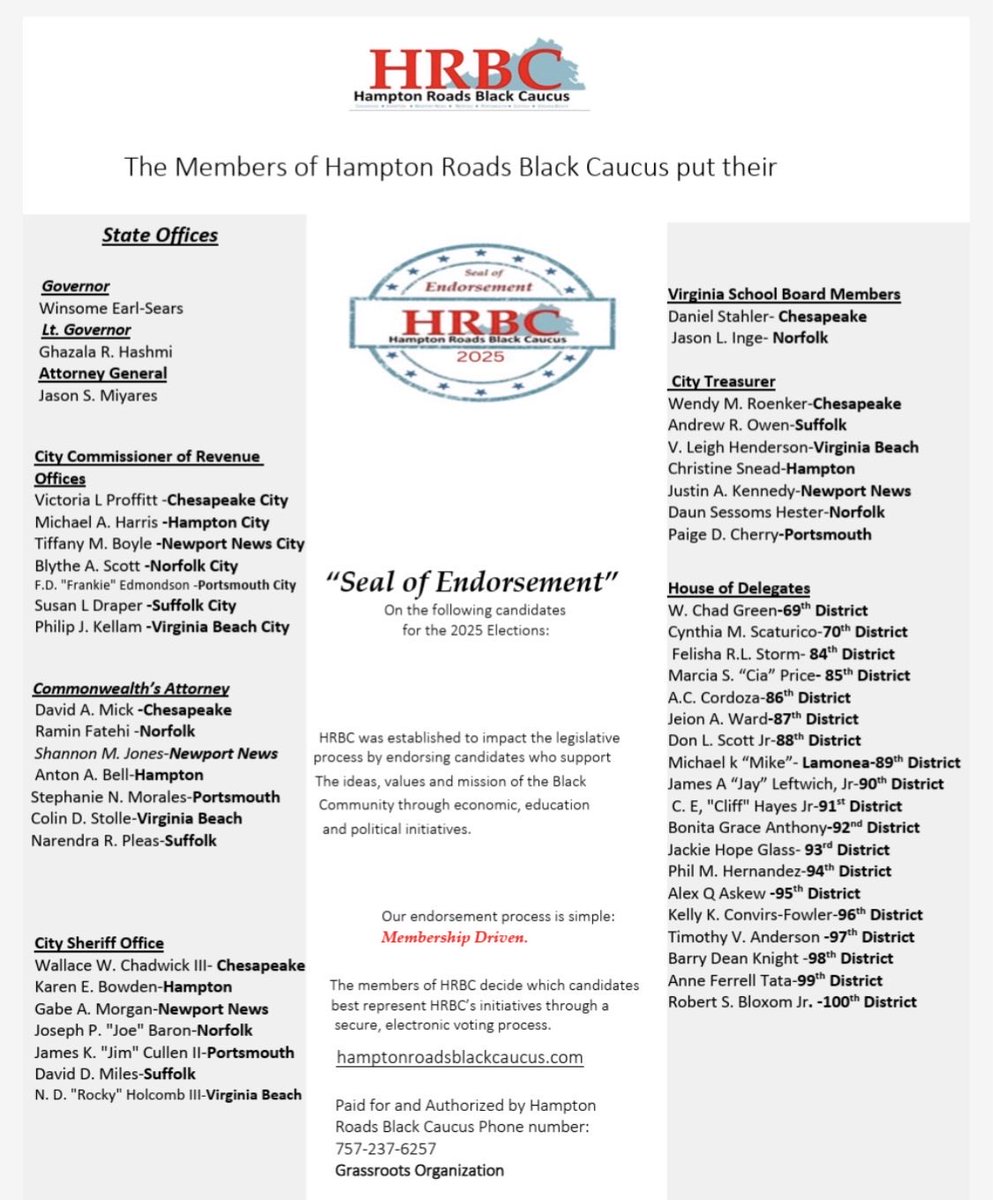 Hampton Roads Black Caucus tweet media