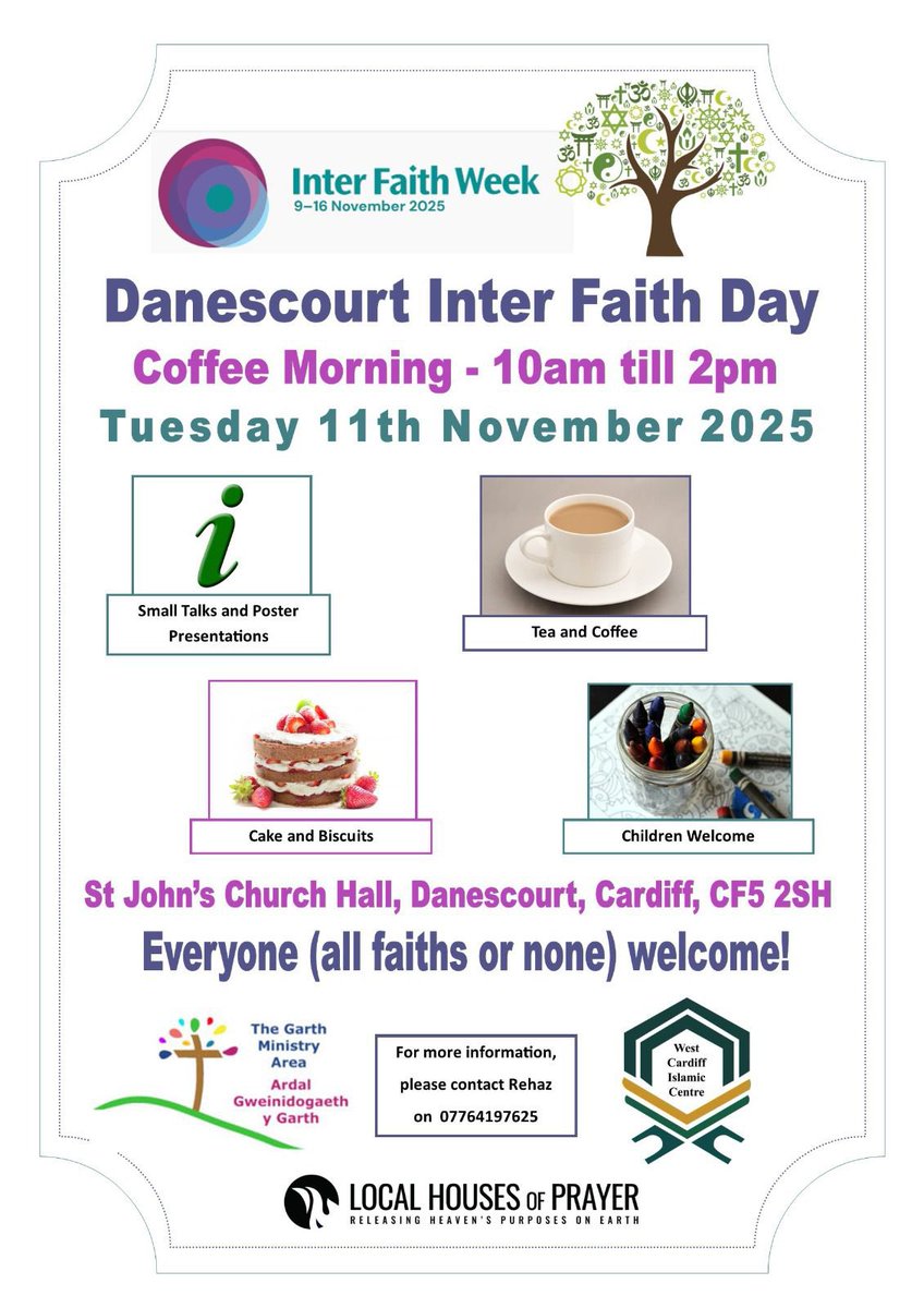 So come along and support our event for Interfaith Week <a href="/TheGarthMA/">The Garth Ministry Area</a> <a href="/ChurchinWales/">The Church in Wales | Yr Eglwys yng Nghymru</a>