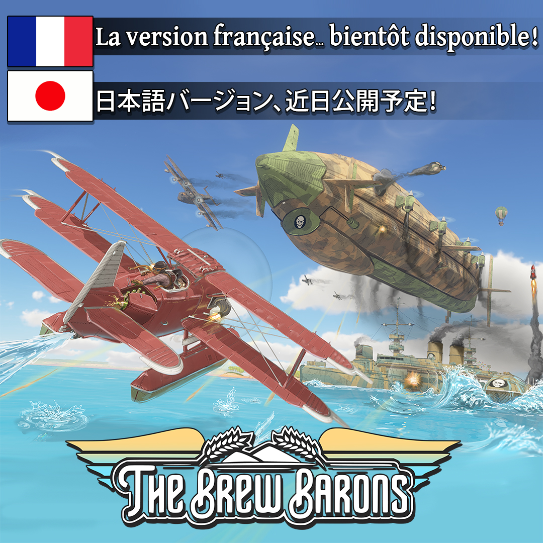 LifetapStudios's tweet image. The French and Japanese version of The Brew Barons is underway and nearly complete! 

If you own the game and are interested to help test the French or Japanese versions,reach out on Discord for more details

 #indiegame #madewithunity #indiegames