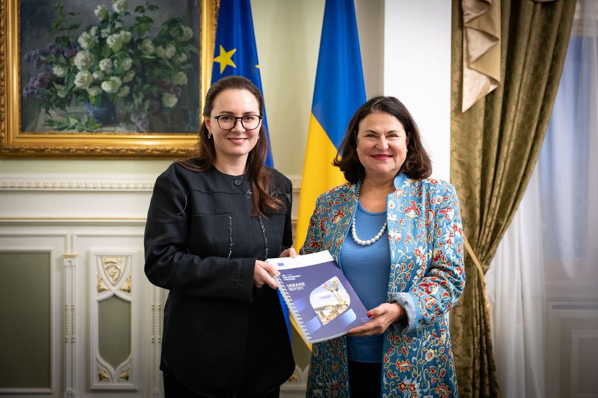 kmathernova's tweet photo. The 2025 Enlargement Report is out!

🇺🇦 UA keeps advancing on its 🇪🇺EU path despite RU’s aggression. 

🔹 doubled the number of chapters with “good progress”
🔹 remains among the frontrunner candidate countries
🔹 essential to continue strengthening anti-corruption institutions https://t.co/Q9p6Q5ixJr