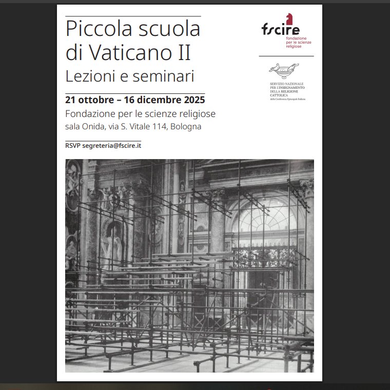 CMaligot's tweet photo. Anche stasera: Piccola Scuola di Vaticano II, a Bologna e online. 
Intervento di Federico Ruozzi, "Una Chiesa che parla" https://t.co/BQWiEqJahz