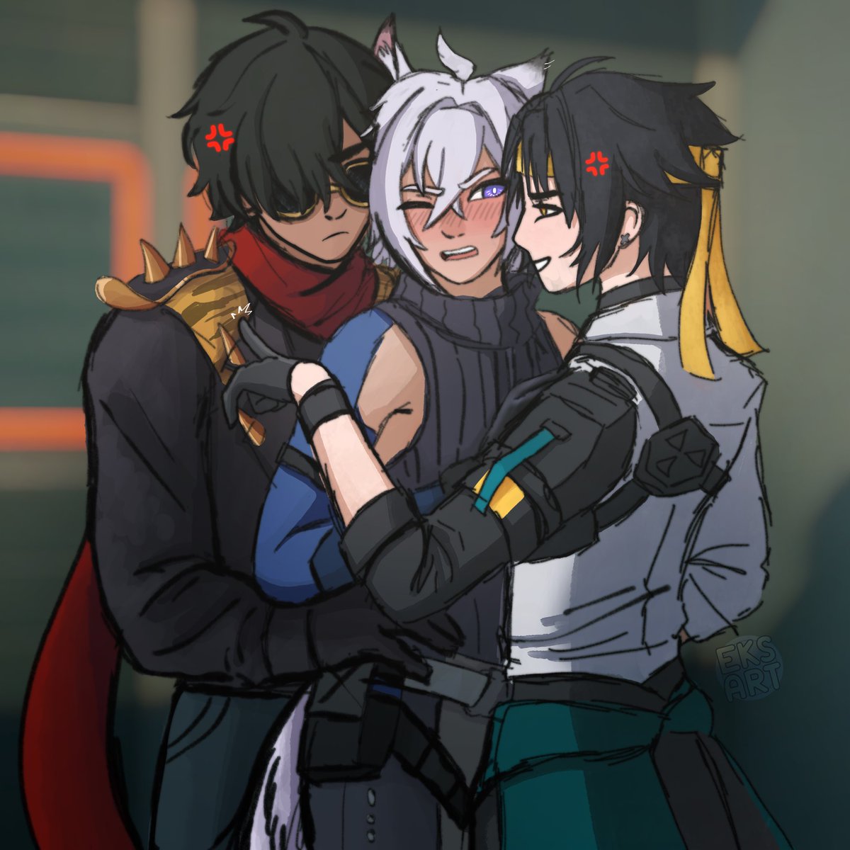 _eksart's tweet image. Look at my pubsec officer dawg 😭 
#lighterseth #haruseth #lightharu