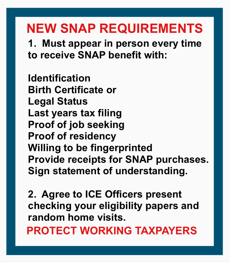 <a href="/MAGAVoice/">MAGA Voice</a> THE NEW AND IMPROVED SNAP PROPOSAL to protect taxpayers from fraud, waste, abuse and corruption.