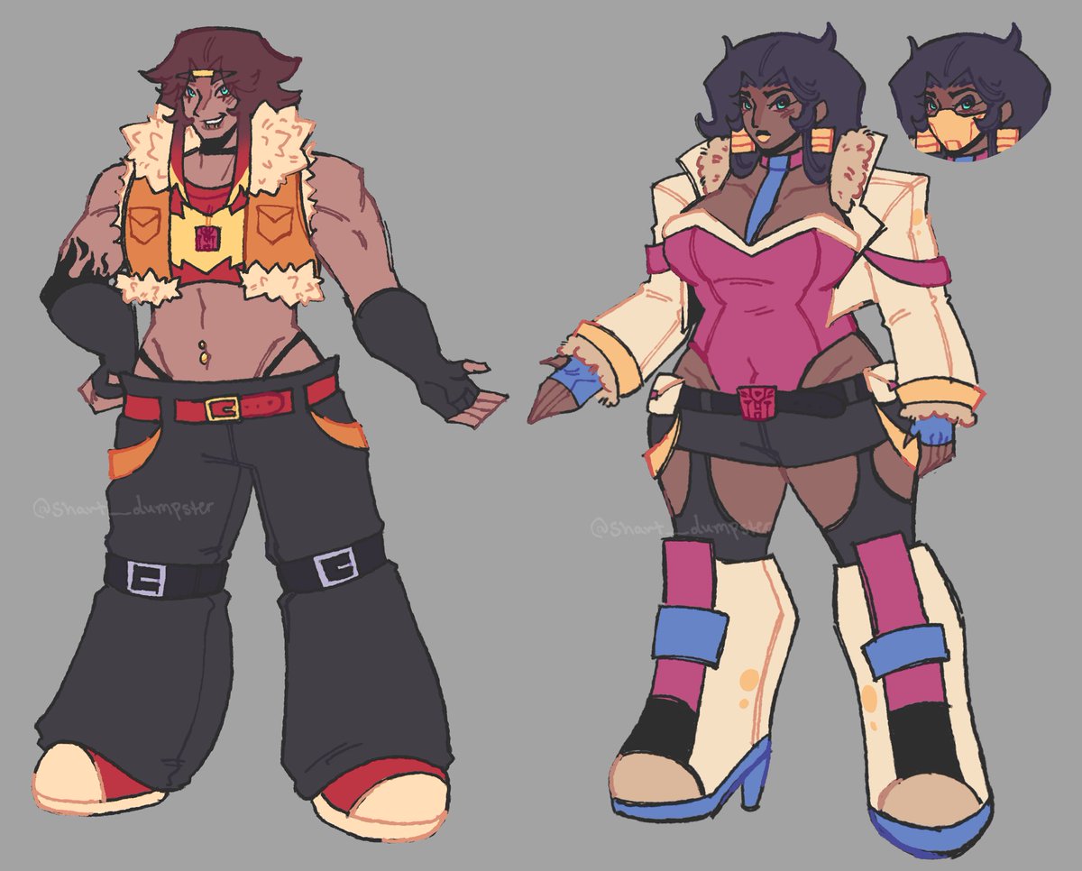 Shart_dumpster's tweet image. My Getarod human yuri design bc why not