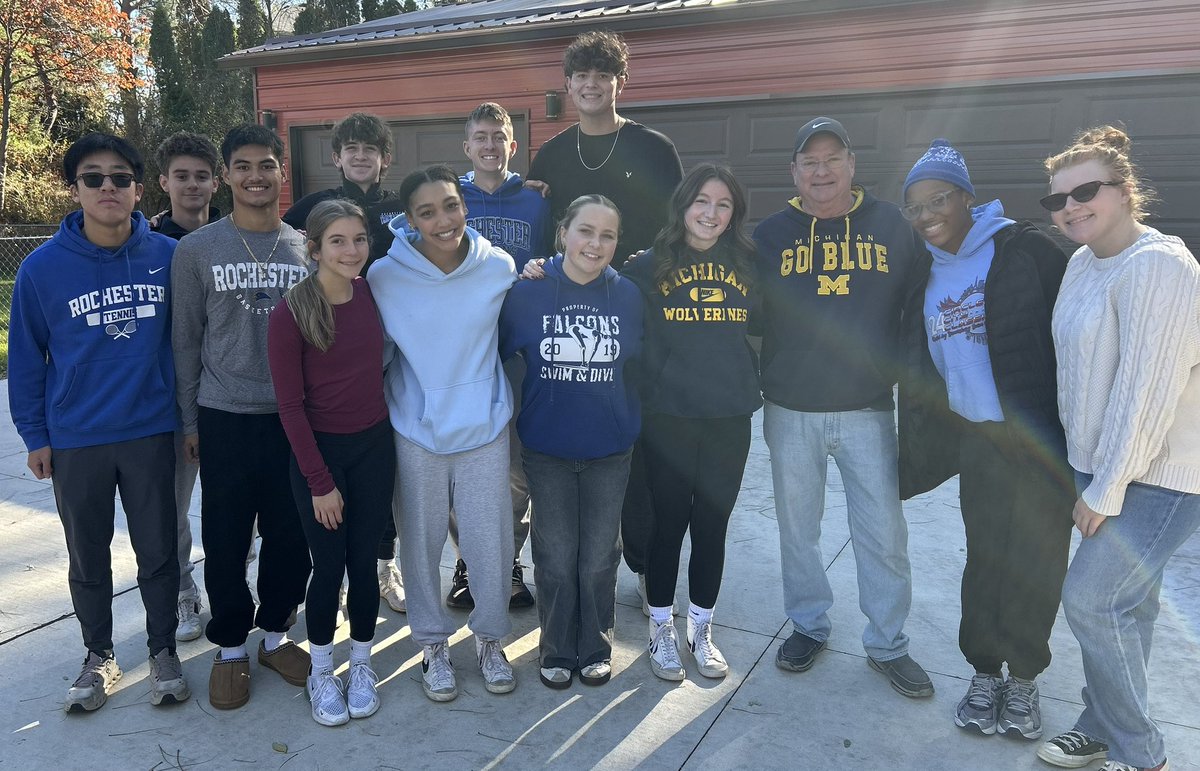 Great job by our fall captains today! They raked leaves for a local homeowner through the Older Persons’ Commission, 30 bags in total! #character <a href="/RHSFalcons/">Rochester High School</a> <a href="/MrWrinkleRHS/">Josh Wrinkle</a> <a href="/rochcommschools/">Rochester Community Schools</a> <a href="/OPCSeniors/">OPC Seniors</a>