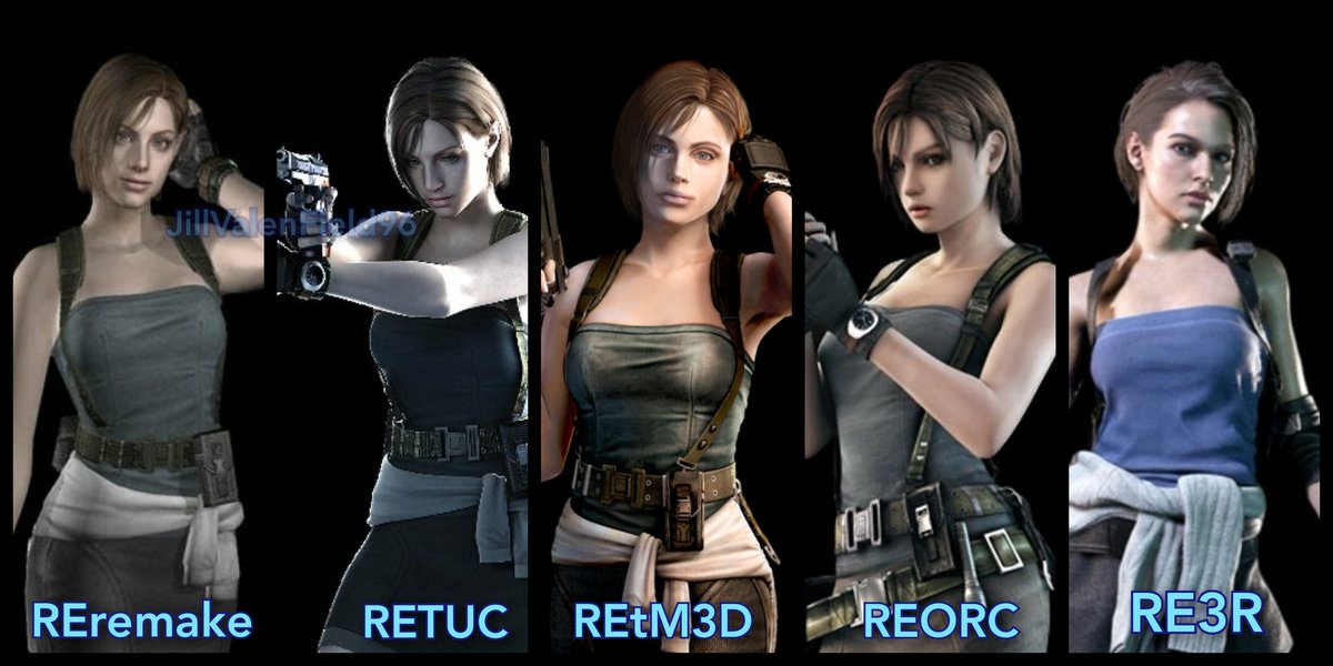 JillJVF96's tweet photo. Just for reminding you #JillValentine's iconic #RE3 outfit was redesigned for #REremake for the first time. Then,the pretty same style was used for several titles like #RETUC & #REtM3D while #REORC & #RE3R feature totally different models.
#ResidentEvil #REBHFun #バイオハザード https://t.co/g5AoalPnBn