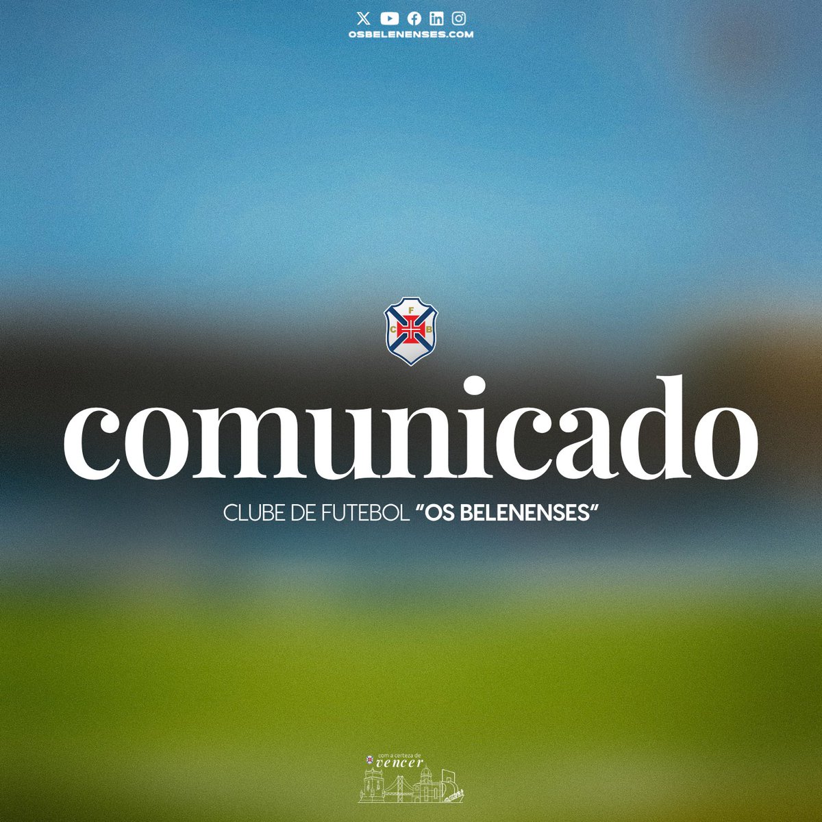 CFosBelenenses's tweet photo. 🗒️ A Direção do CF "Os #Belenenses" informa que chegou a acordo com o Atlético CP para a cedência do Estádio do Restelo com vista à realização do encontro da 4ª Eliminatória da Taça de Portugal entre Atlético e Benfica.

👉 Sabe mais em https://t.co/OT22d4Pn0Y #tweetpastel https://t.co/rcE7cqGJyj