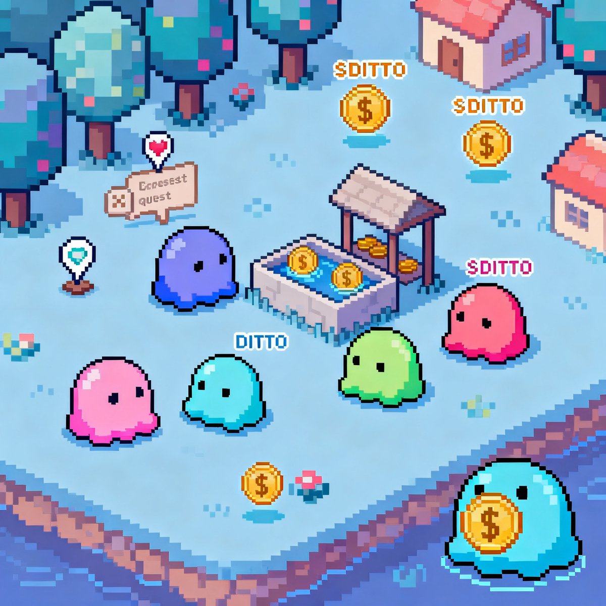 penda0x's tweet photo. Fun meets fortune in the Dittoverse! 👾💸  
With @dittocoin $DITTO, every quest, breed, and battle unlocks a new way to earn. Let your slimes do the heavy lifting while you rack up rewards, level up, and chill. Play, profit, repeat! 🚀🕹️ #DittoLabs #Dittoverse #EarnWithFun https://t.co/SEj9tueQ0k