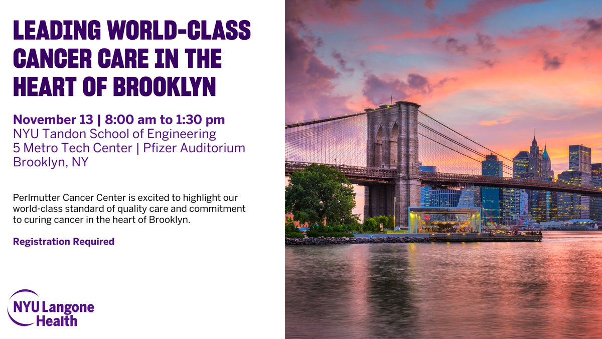 Perlmutter_CC's tweet image. We&apos;re excited to highlight our world-class cancer care in the heart of Brooklyn at @NYULangoneBK!

RSVP for an in-person conference covering inpatient/outpatient infrastructure, local cancer experts and programs, clinical trials, navigating care, and more: bit.ly/48Wj8Jt