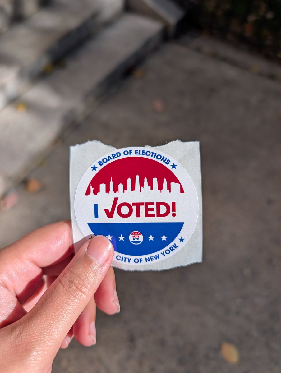 I was in Manhattan, Kansas when Zohran won the primary (voted early) and had never gotten so many compliments and "I hope he wins" on my Zohran for New York City pin as I did there.

Just voted for our mayor again 🗽