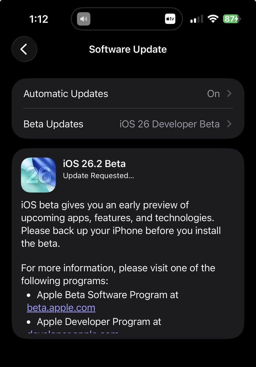 RobCoreano's tweet image. #iOS26update