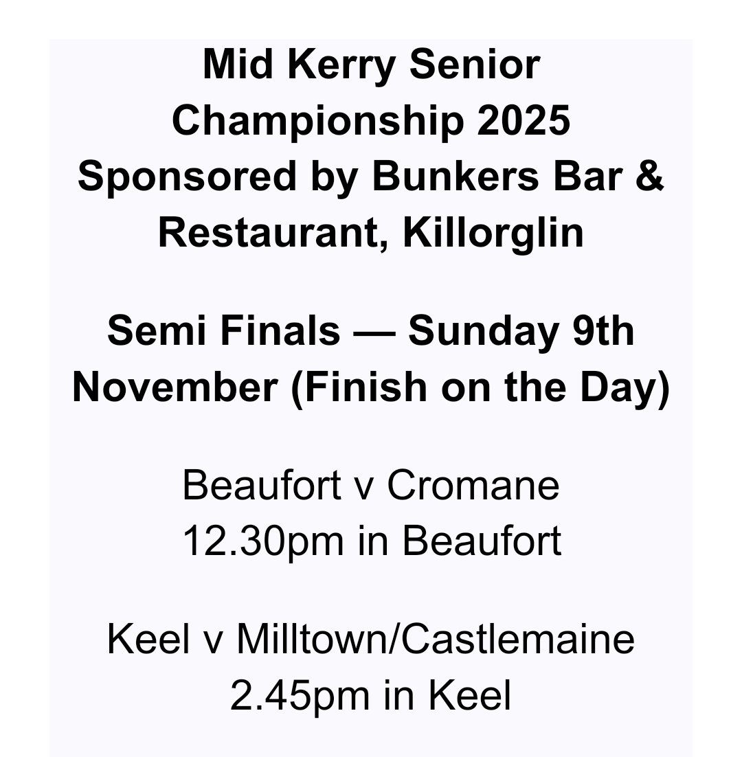 Mid Kerry GAA (@midkerrygaa25) on Twitter photo 