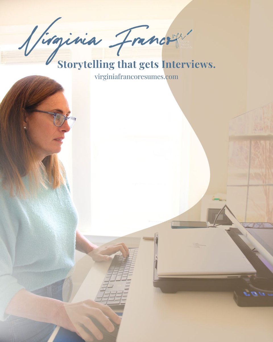 VAFrancoResumes's tweet image. The simplicity of my #resume and #LinkedIn #writingprocess has helped my clients take a hands-off approach to writing their #careerdocuments. In fact, many consider it a huge relief.

#resumewriter #resumeexpert #executiveresume #resumeservices #resumehelp #linkedinresume