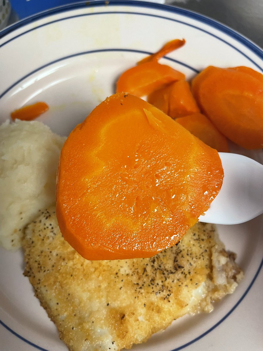 RoyBattyRabbit's tweet photo. I was blessed with an absolutely huge carrot in my lunch today #rabbitthings https://t.co/aN70dw54Oa
