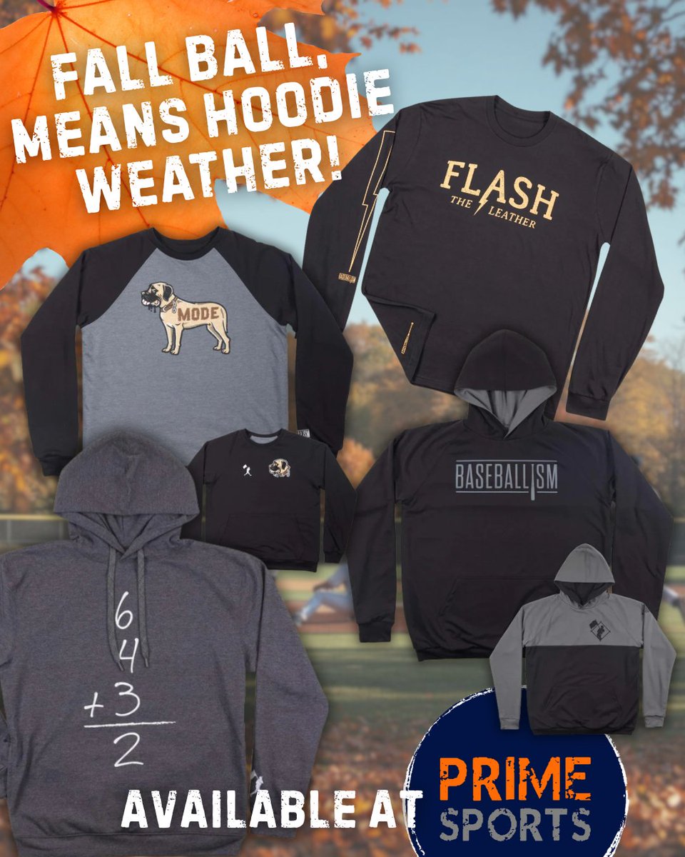 prime_mw's tweet image. 🍂 Fall baseball means hoodie season.
 Baseballism delivers comfort and style built by the game, for the game.
Swing by and layer up before it’s gone.
#PrimeSports #Baseballism #BaseballApparel #PlayPrime