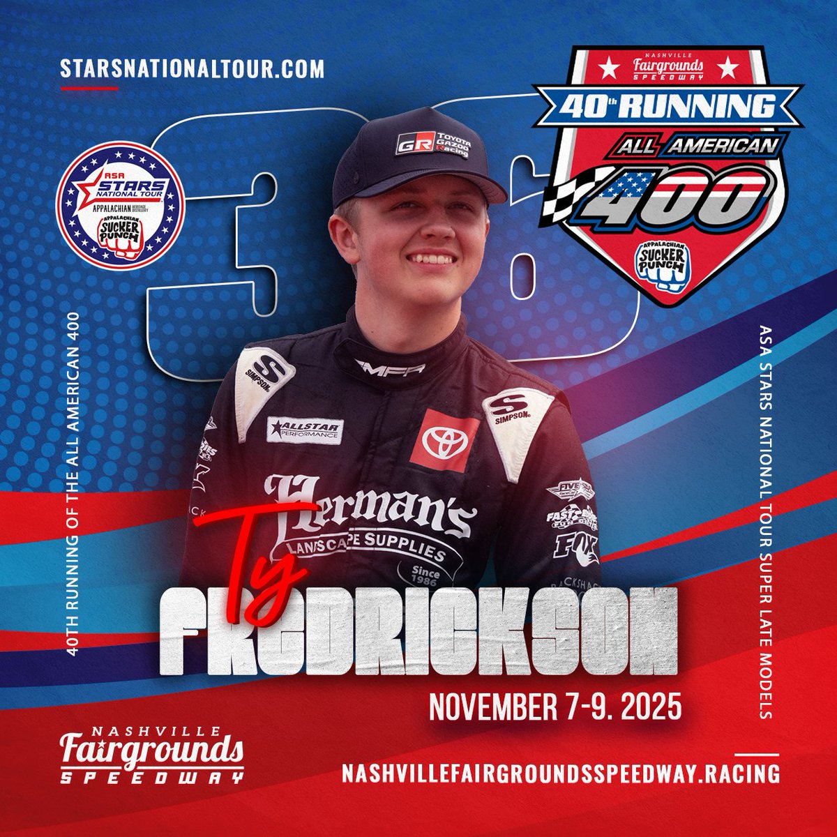 Young Guns: Penn Sauter and Ty Fredrickson Set to Take On the 40th Running of the All American 400 at <a href="/RaceFairgrounds/">Nashville Fairgrounds Speedway</a> 

Story: starsnationaltour.com/young-guns-pen…

#ASASTARS 🏁