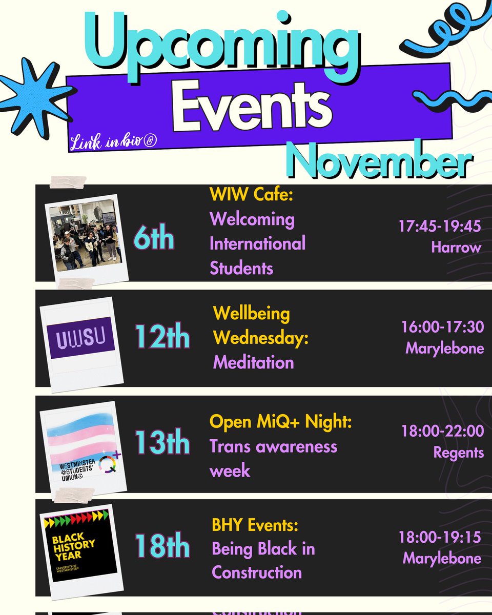 edi_uow's tweet image. November at Westminster is full of community, reflection and celebration.
All students and colleagues are welcome to join.
Link in bio!

#wearewestminster