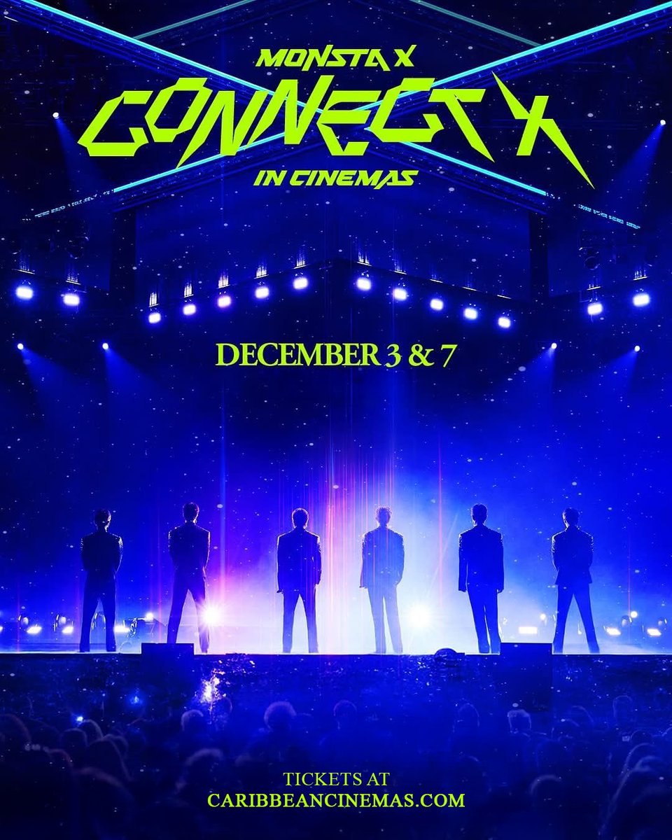 caribbeancinepr's tweet photo. 🔥 ¡El poder de MONSTA X llega al cine! 🔥Revive su épico concierto “MONSTA X: CONNECT X” con actuaciones impactantes, material inédito y entrevistas exclusivas que celebran 10 años junto a MONBEBE. 💫🎬 3 y 7 de diciembre
🎟️ https://t.co/j74CmXTyio https://t.co/o9bgDUHpNi