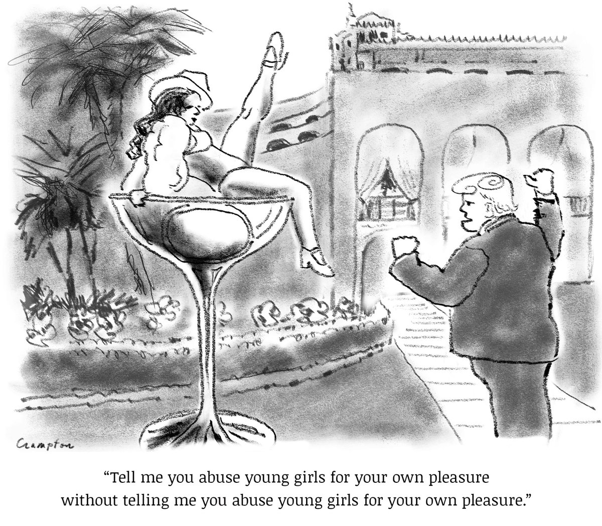 Yes, it’s another #epstein cartoon fo you, my lovelies. 
#political cartoons #TrumpMemes #EpsteinFiles #EpsteinClientList #Gatsby #Mar-a-Lago #GreatGatsby #GatsbyParty #NewYorkerCartoons #sexualabuse #Rape #Minors #inappropriate #womencartoonists