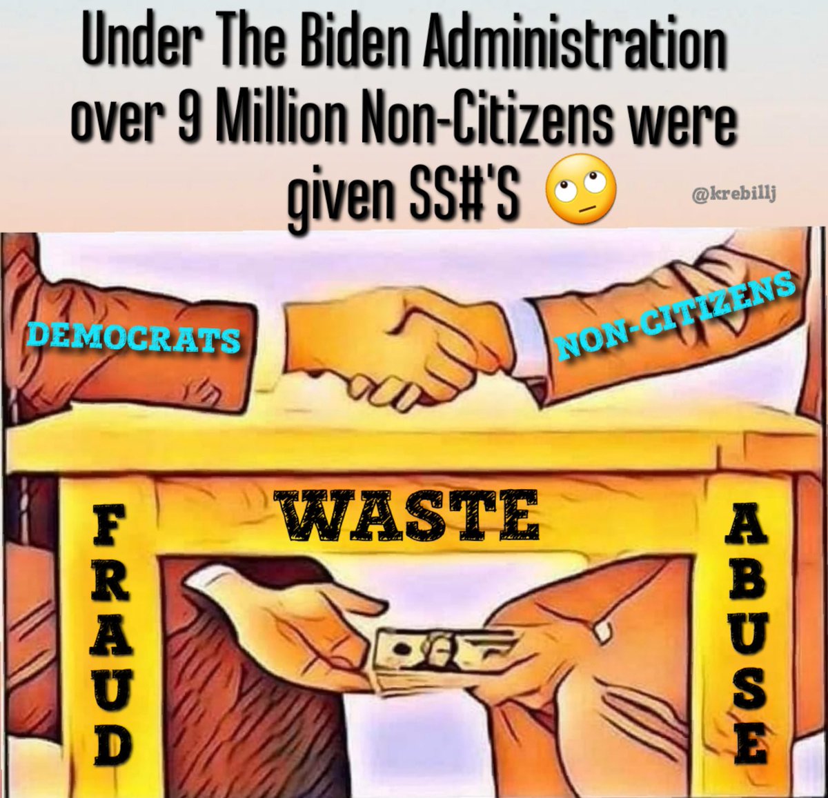 <a href="/MAGAVoice/">MAGA Voice</a> Democrats are stealing everything they can get their hands on which is every one of our benefit programs through illegal  SS #s Sir !