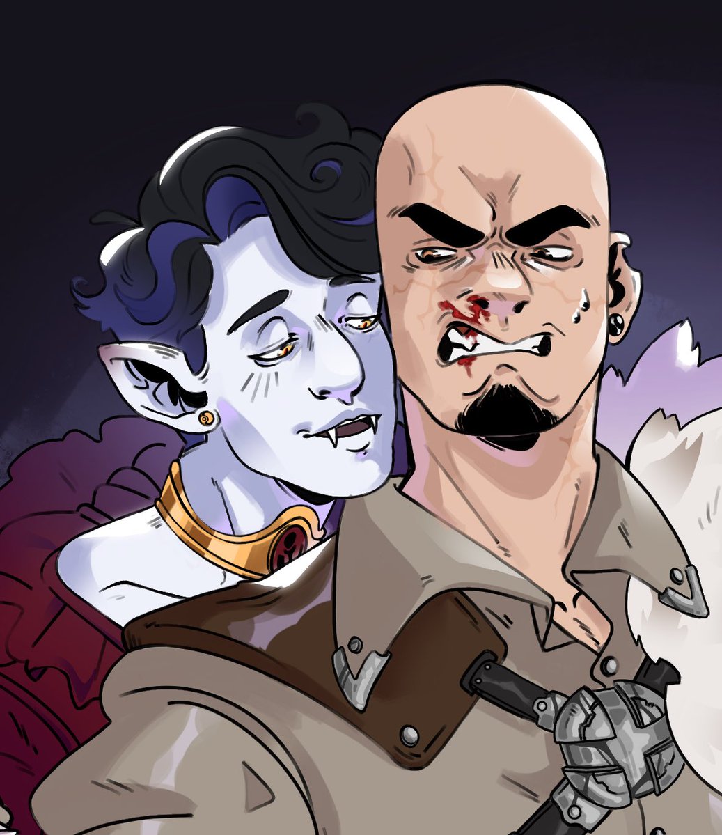 Betteravebio's tweet image. Late hideduo Halloween ✨

Save me Vampire Pac and Hunter Fit… 

#hideduo #hideduofanart #halloween #Fitmcfanart #pactwfanart