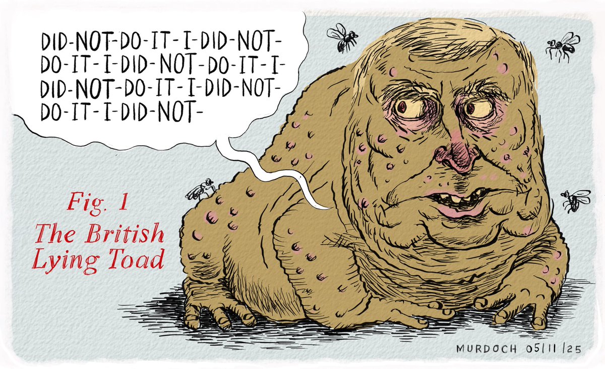 Fauna of the British Isles: The British Lying Toad.
My #cartoon today #PrinceAndrew #EpsteinFiles