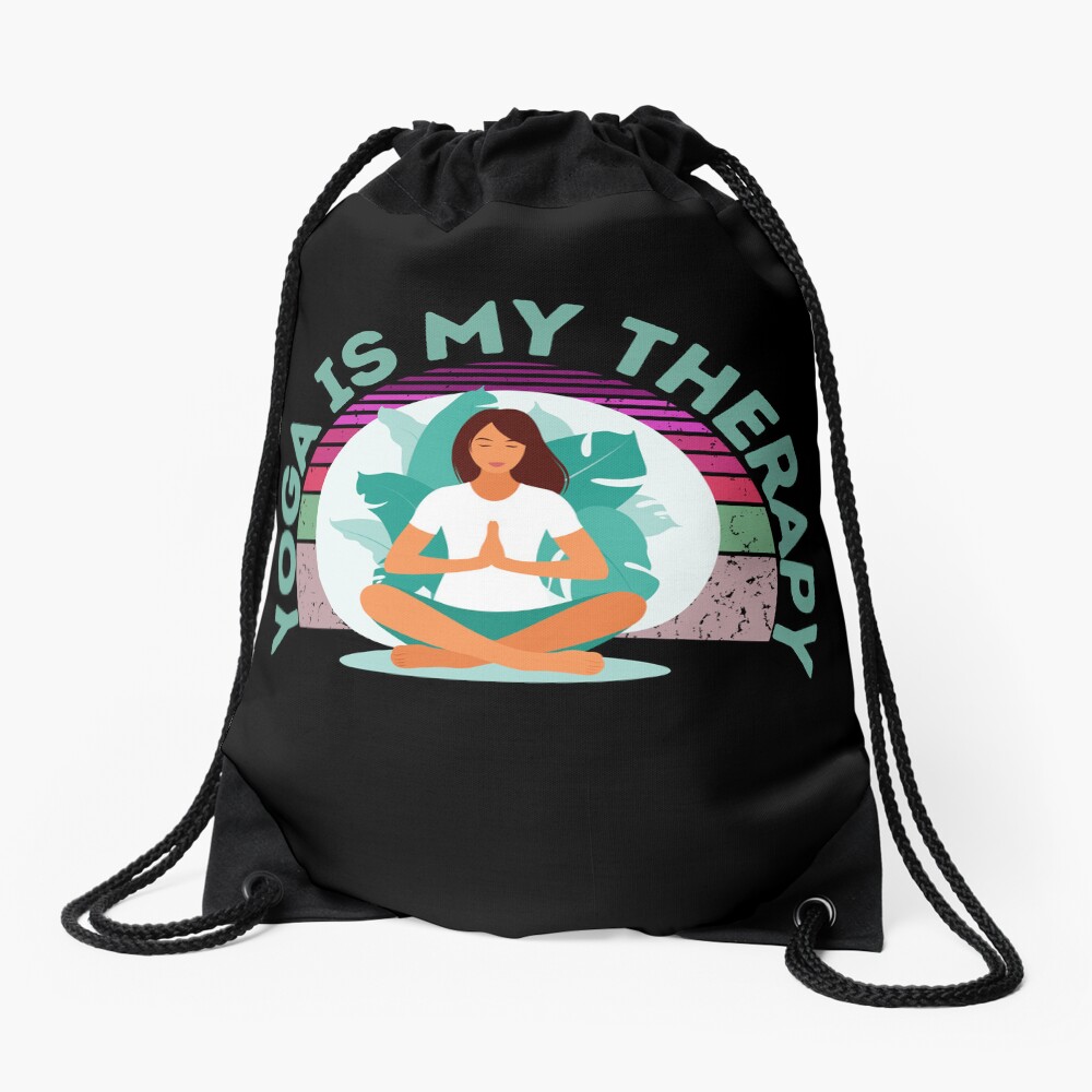 Lines8Style's tweet image. &quot;Yoga is my therapy&quot; #drawstring bag to put all your #essentials in.

Get my art printed on awesome products. Support me at Redbubble #RBandME:  redbubble.com/i/drawstring-b… #findyourthing #redbubble 

#yoga 
#therapy 
#yogadaily  
#yogi 
#yogapractice