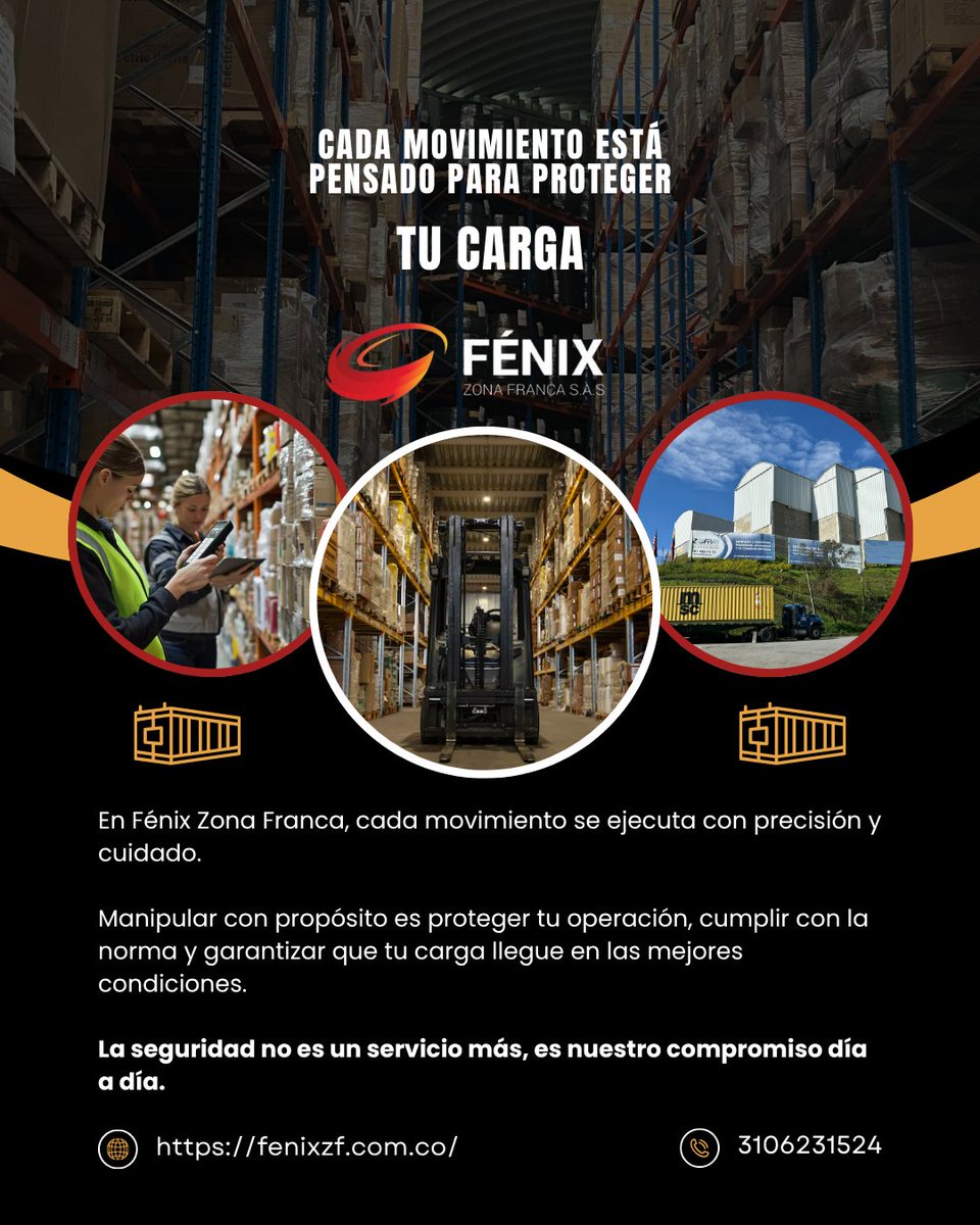 Fenix_ZF's tweet image. En Fénix Zona Franca, cada movimiento se ejecuta con precisión y cuidado.

Manipular con propósito es proteger tu operación, cumplir con la norma y garantizar que tu carga llegue en las mejores condiciones.
#ManipulaciónSegura #FénixZF #ControlOperativo