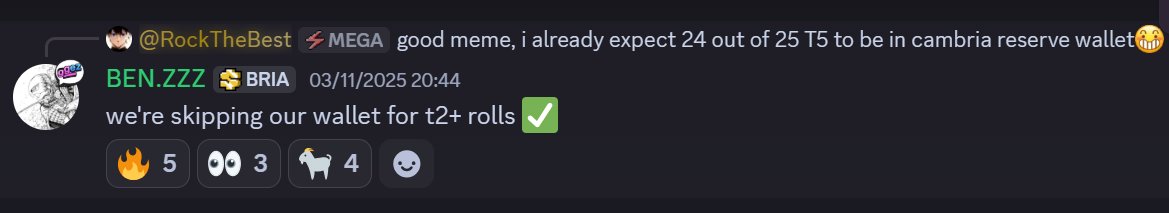 0xIrena's tweet image. Cambria team is actually goated 🐐

Island NFTs haven&apos;t revealed yet, but the team has already announced they will skip their wallet for T2+ rolls

Not many other teams would do this