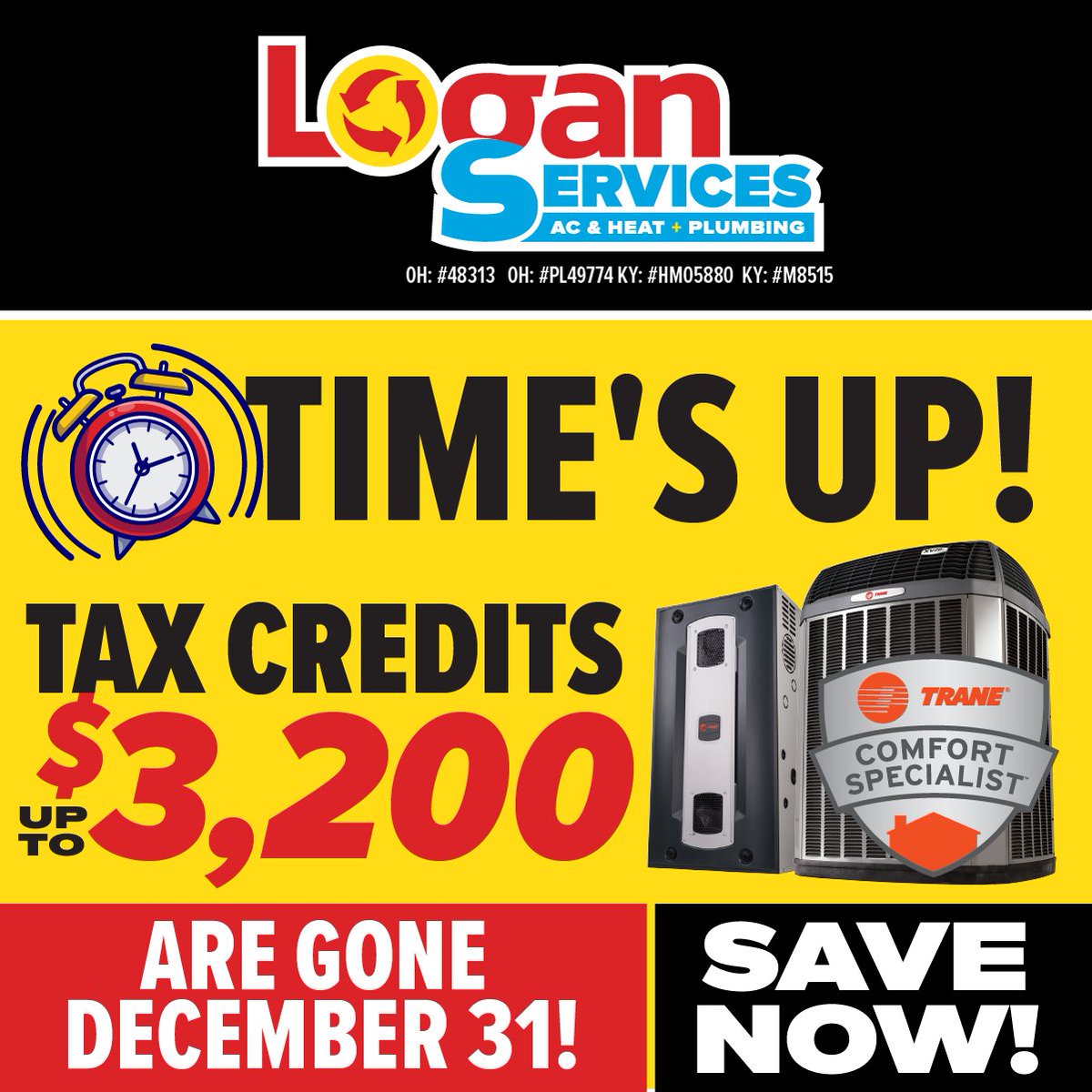 T-Minus 57 Days Until Tax Credits End! ⏳ 
Right now, you can save up to $3,200 when you take advantage of HVAC tax credits. Don’t wait – they're going away at the end of the year! 💸 
☎️ Book your free estimate today. We’re just a call or click away! 
 
#taxcredits #hvac