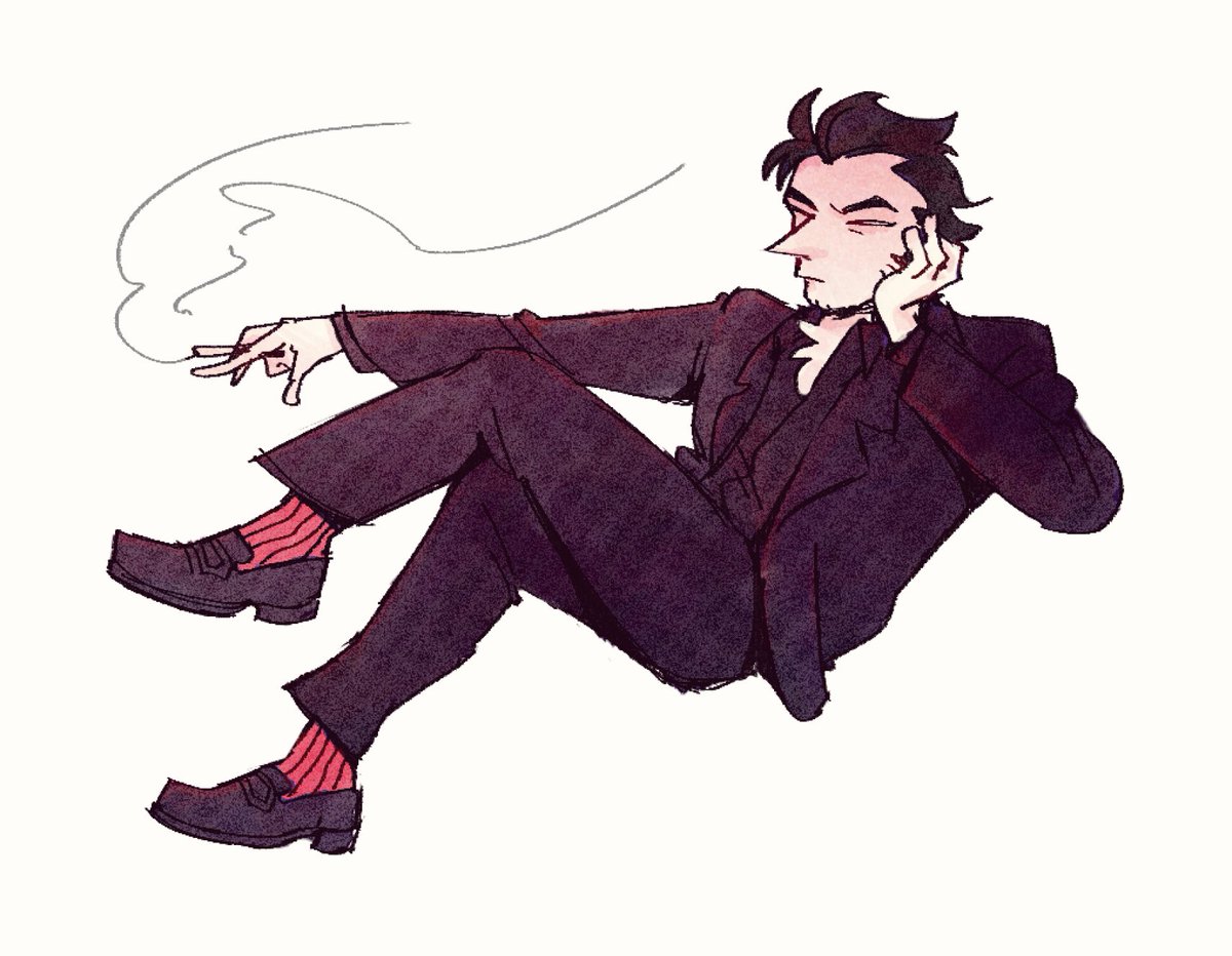 Finally had some time to sit and draw so here’s #spamton in all black